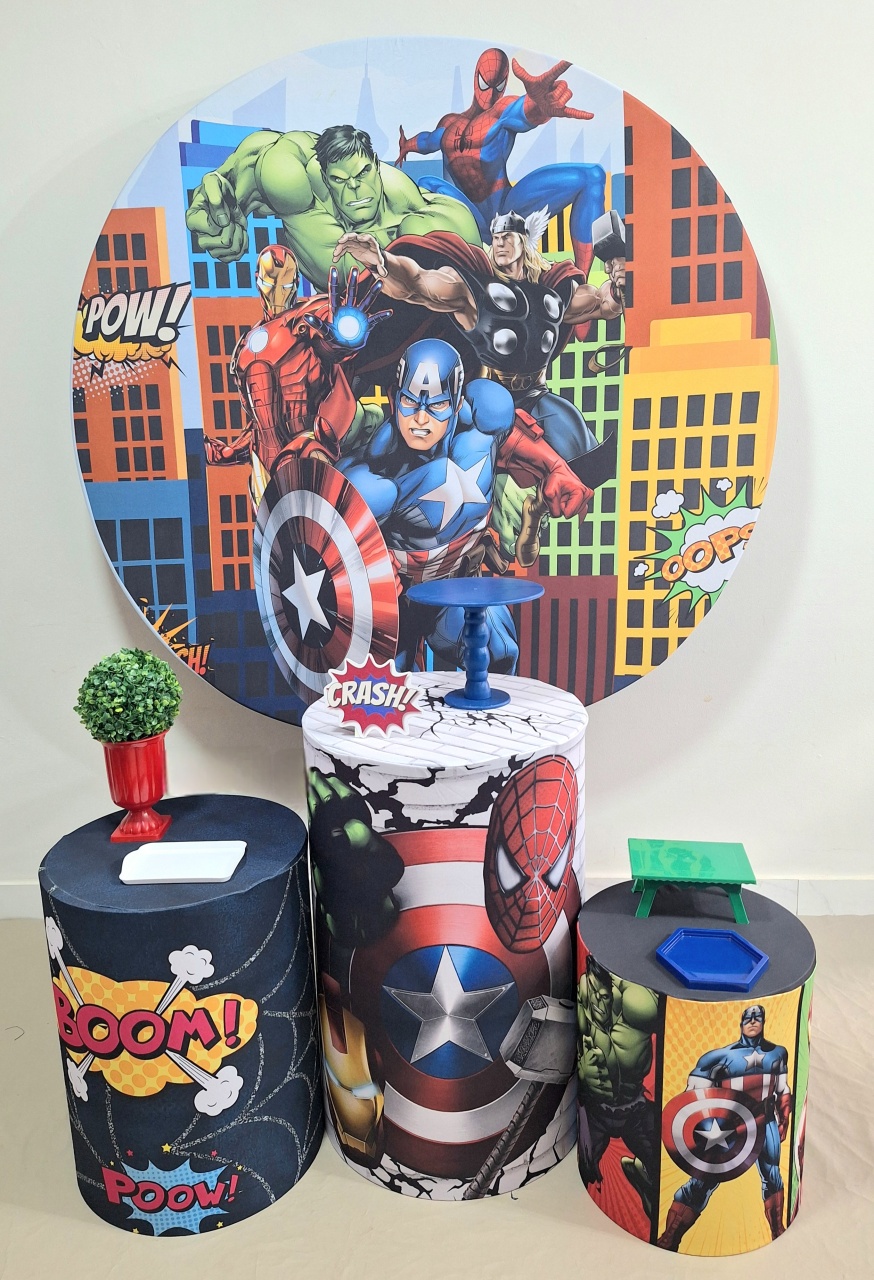 Herois Marvel Promocional Vingadores  - Balo Mais Festas Pegue E Monte