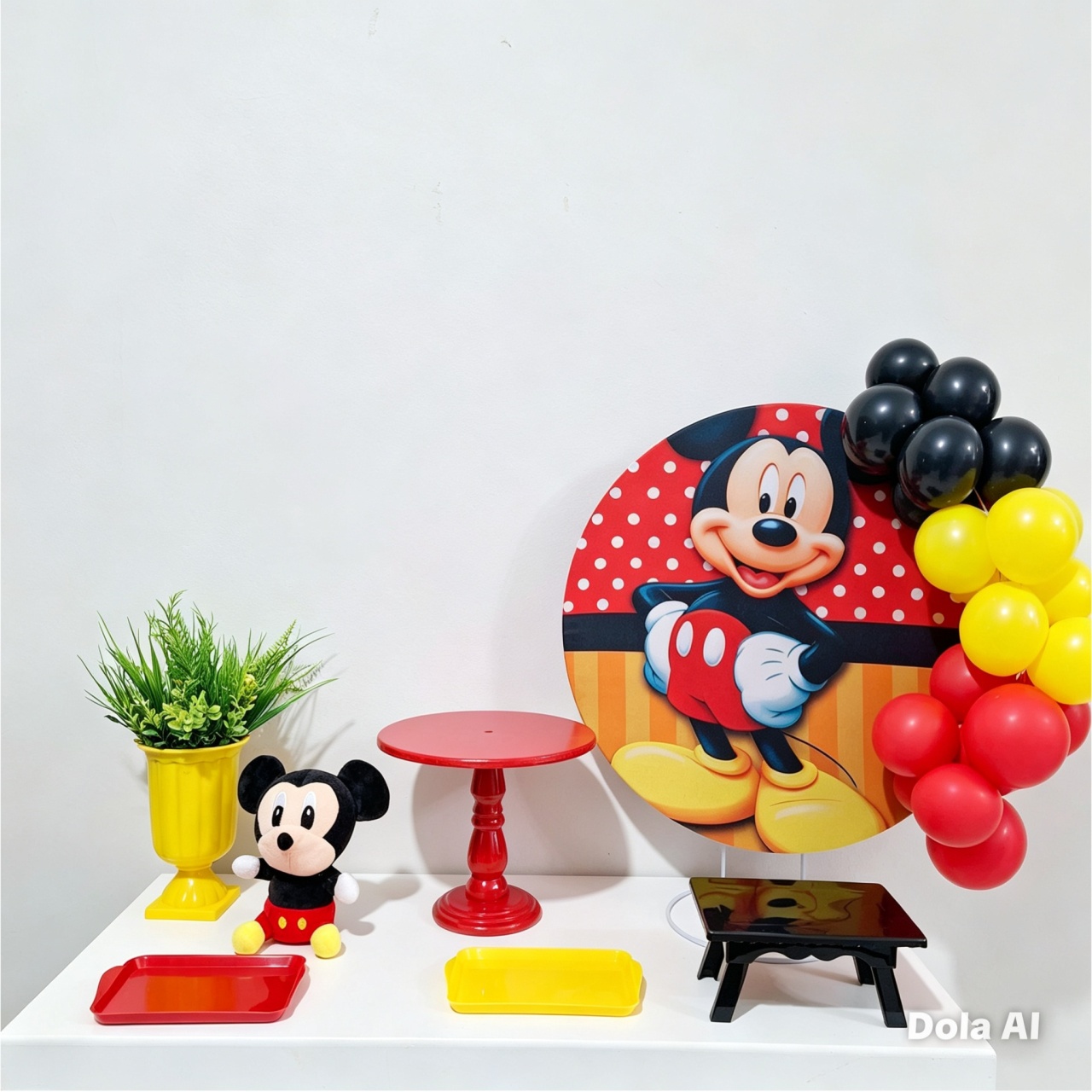 Mini Kit Peças de Mesa Mickey 02 - Balo Mais Festas Pegue E Monte