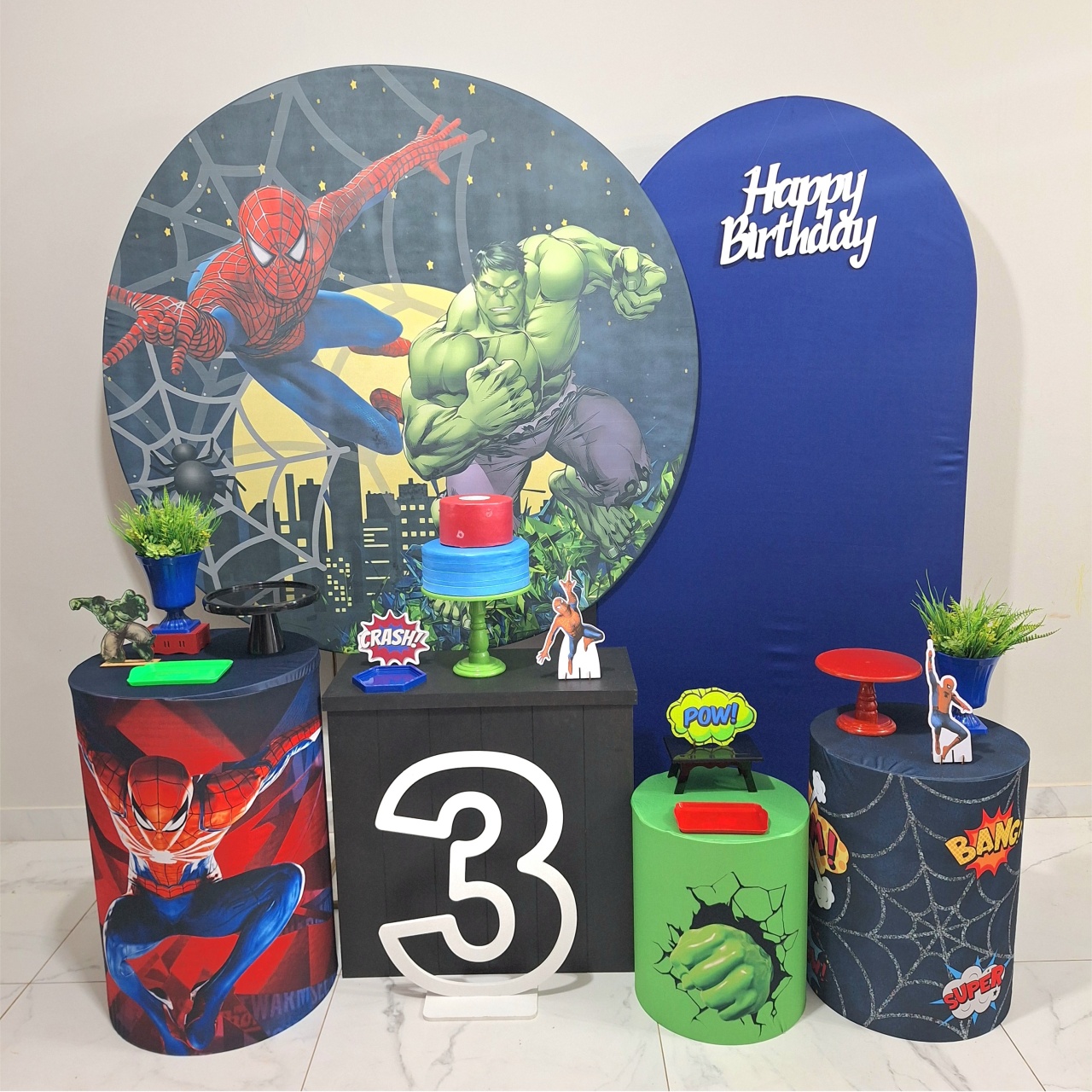 Hulk E Homem Aranha Excepcional - Balo Mais Festas Pegue E Monte