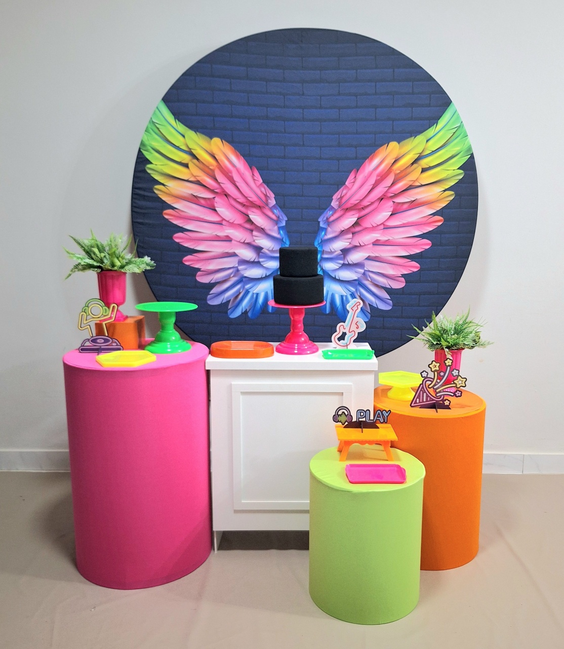 Asas Neon Especial - Balo Mais Festas Pegue E Monte