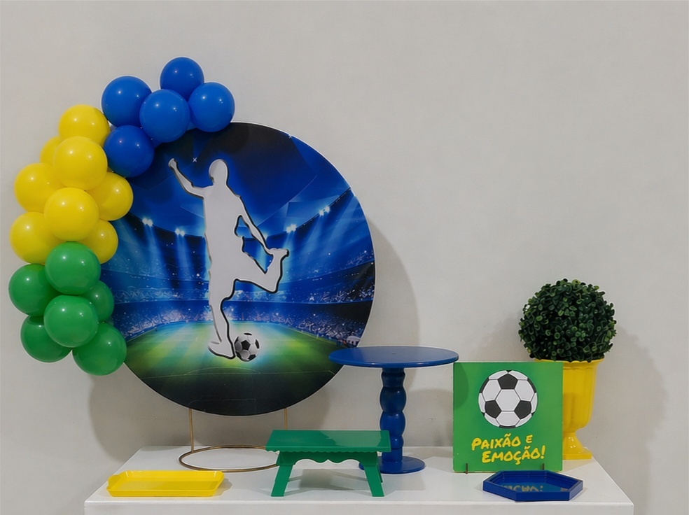 Mini Kit de Mesa Futebol Copa 03 - Balo Mais Festas Pegue E Monte