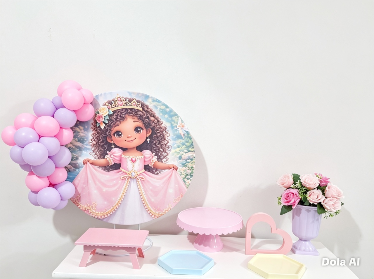 Mini Kit Peças de Mesa Princesa No Jardim - Balo Mais Festas Pegue E Monte