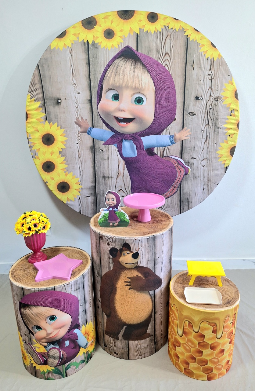 Masha E O Urso Promocional  - Balo Mais Festas Pegue E Monte