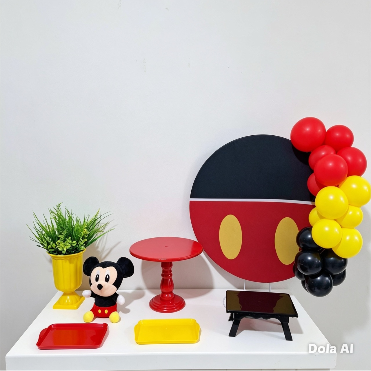 Mini Kit Peças de Mesa Mickey 01 - Balo Mais Festas Pegue E Monte