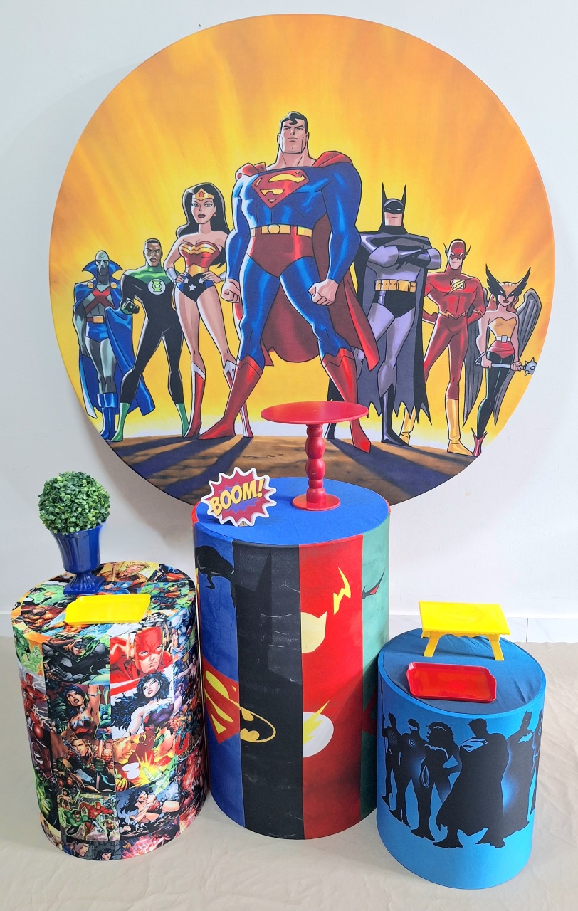 Herois Dc Promocional Liga da Justiça  - Balo Mais Festas Pegue E Monte