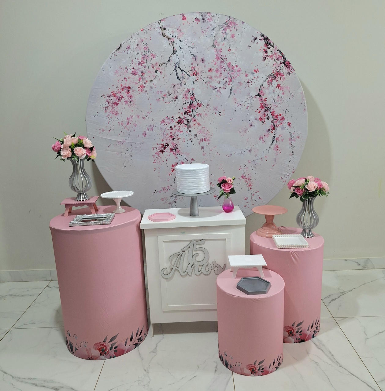 Cerejeira Rosa Especial  - Balo Mais Festas Pegue E Monte