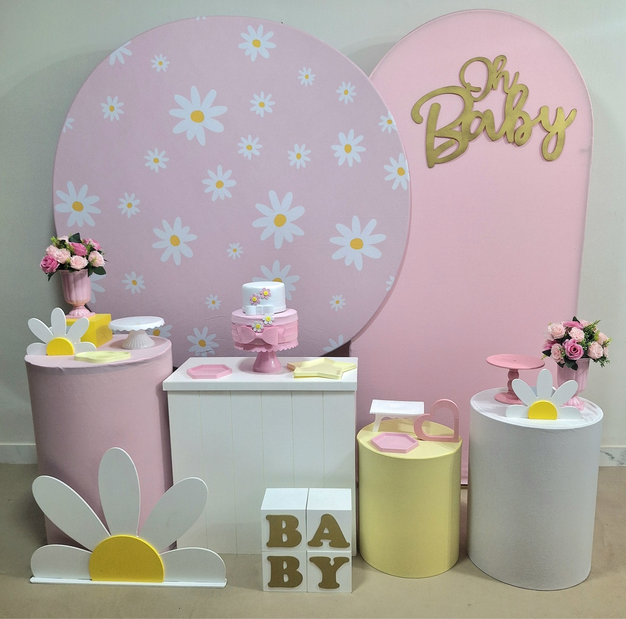 Chá de Bebê Excepcional Margaridas - Balo Mais Festas Pegue E Monte