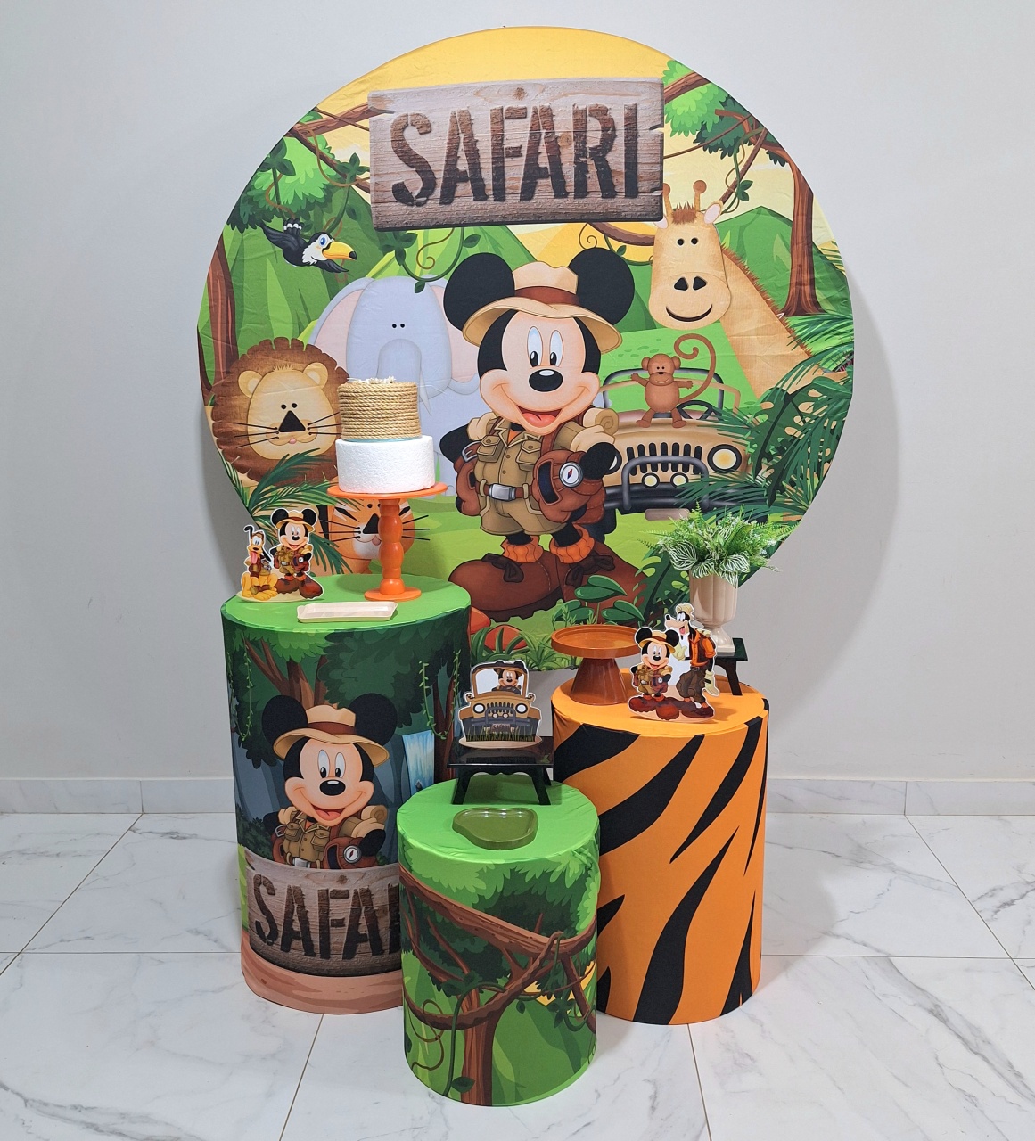 Mickey Safari Convencional - Balo Mais Festas Pegue E Monte