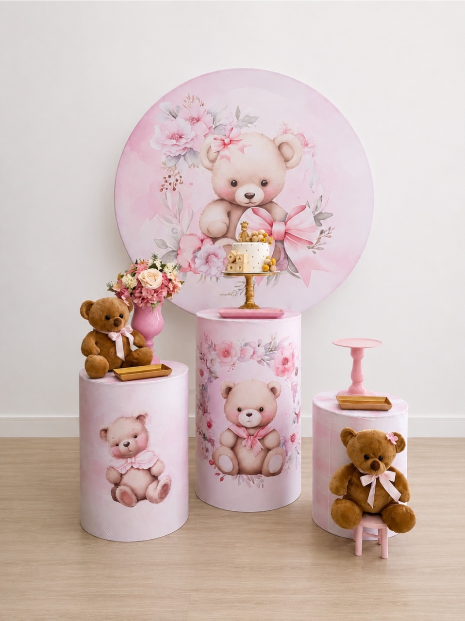 Kit Prata Chá de Bebê Laços - Saroka Locacção