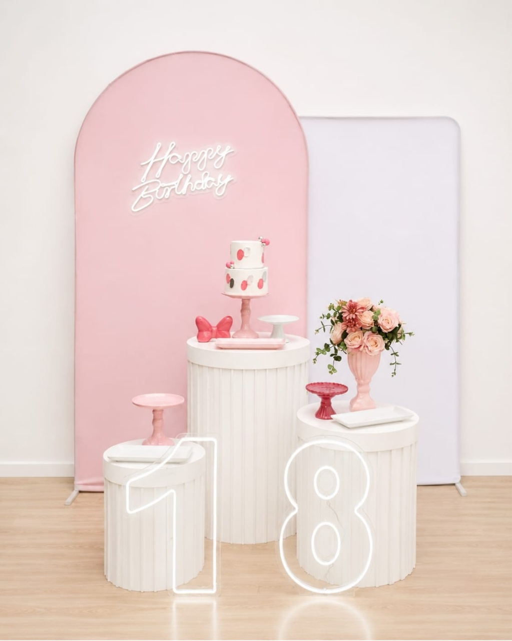 Kit Ripado Adulto Rosa E Branco - Saroka Locacção