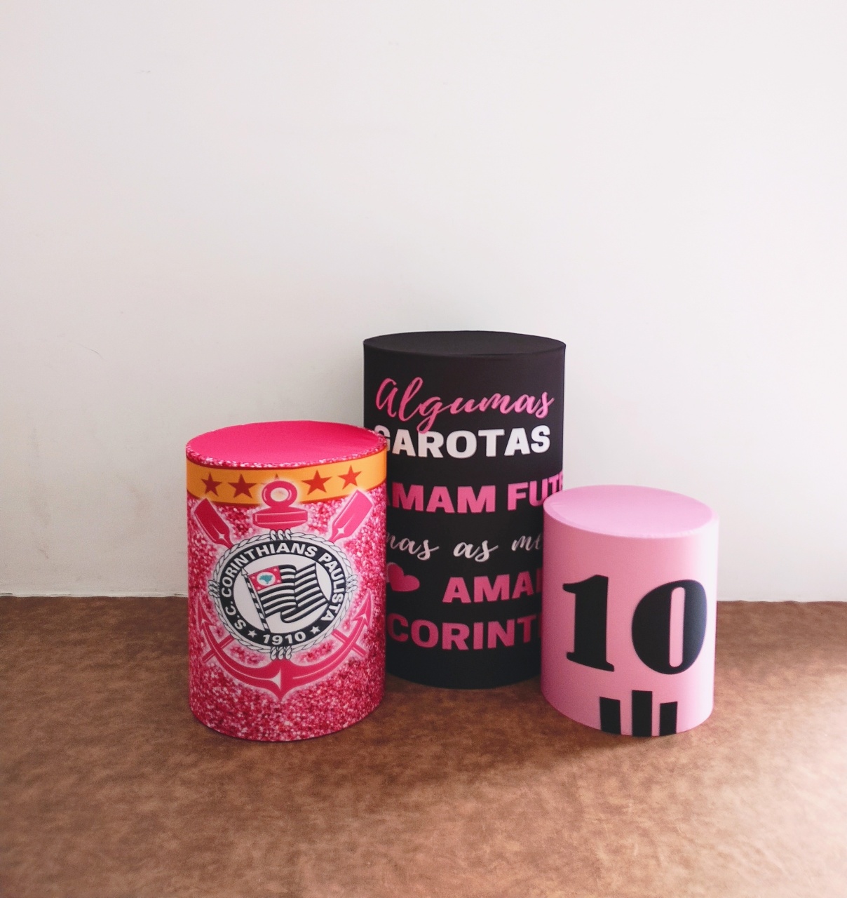 Capa Para Cilindros Corinthians (Rosa) - Saroka Locacção