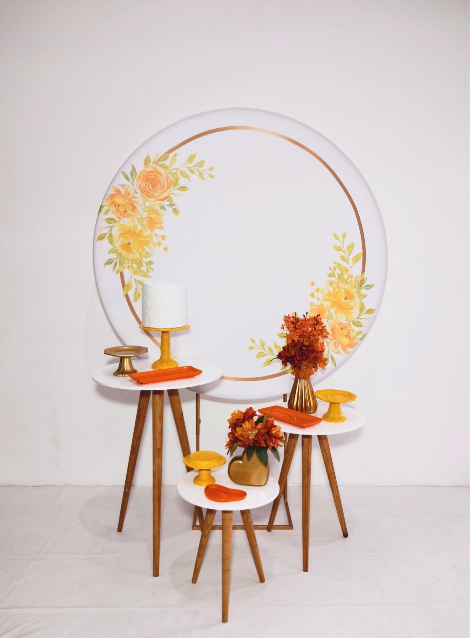 Kit Encanto Floral Amarelo E Laranja  - Saroka Locacção