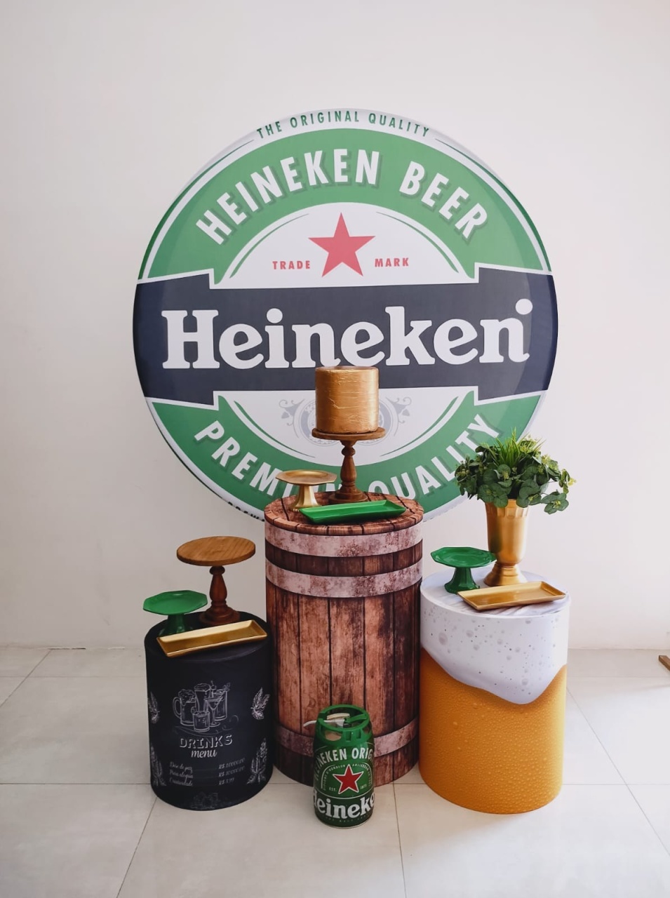 Kit Prata Heineken  - Saroka Locacção