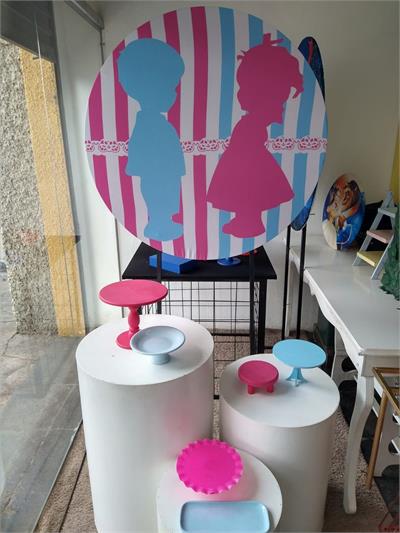 Pegue E Monte Comemorar Revelação Menino Menina Rosa E Azul - BELAARTEFESTASBH