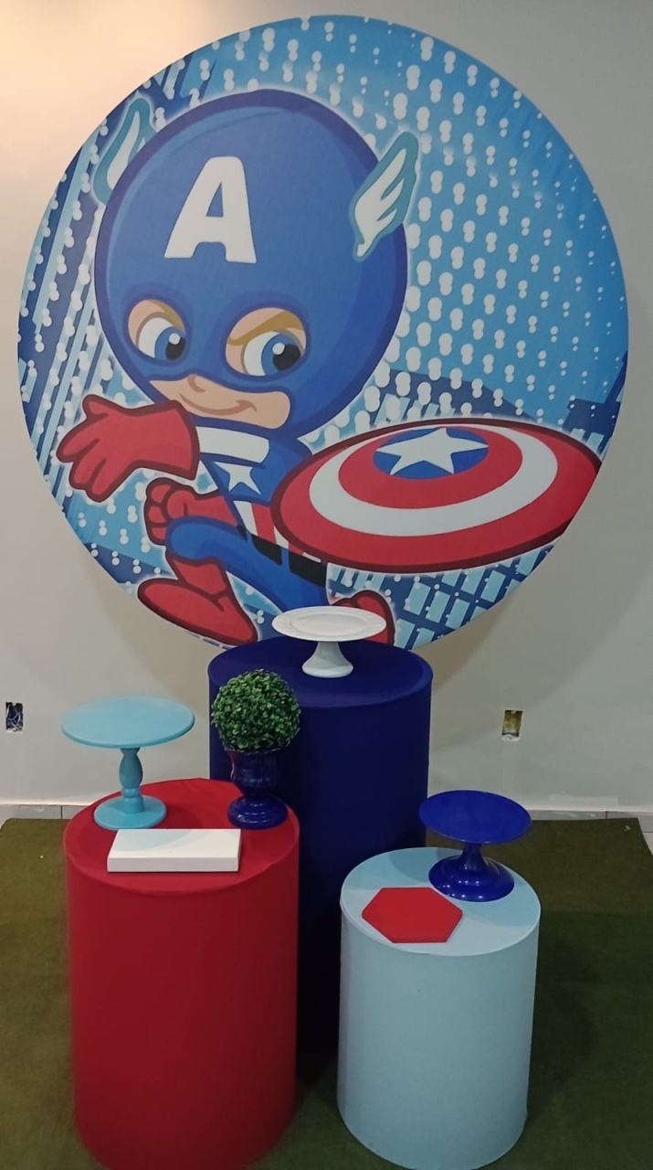 Pegue E Monte Festejar Capitão América Cute - BELAARTEFESTASBH