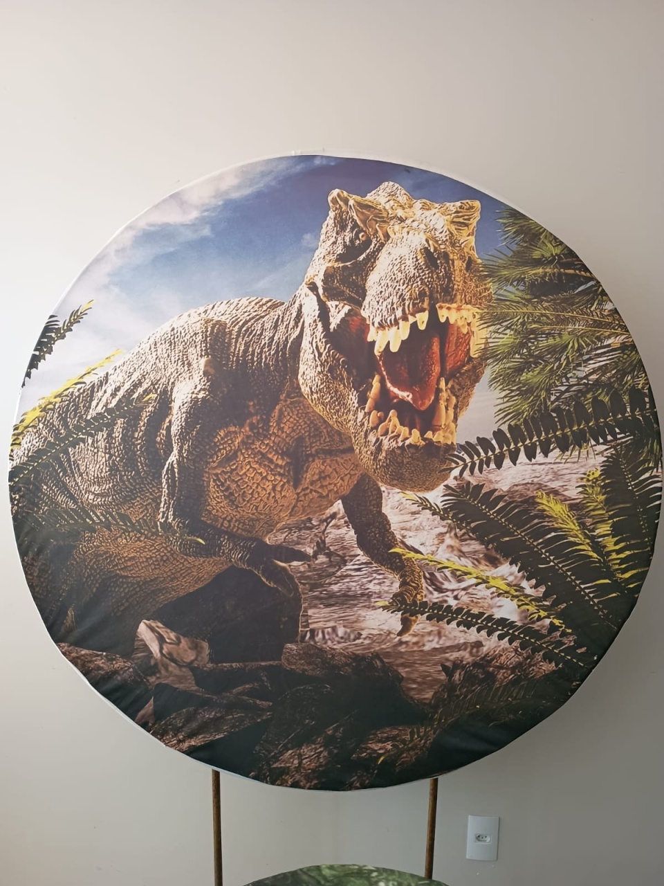 Capa Painel Redondo 1,5 Dinossauro 2 - BELAARTEFESTASBH