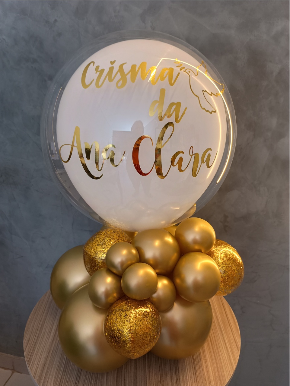 Balão Personalizado Com Base Orgânica - BELAARTECELEBRAÇÕESEPRESENTES