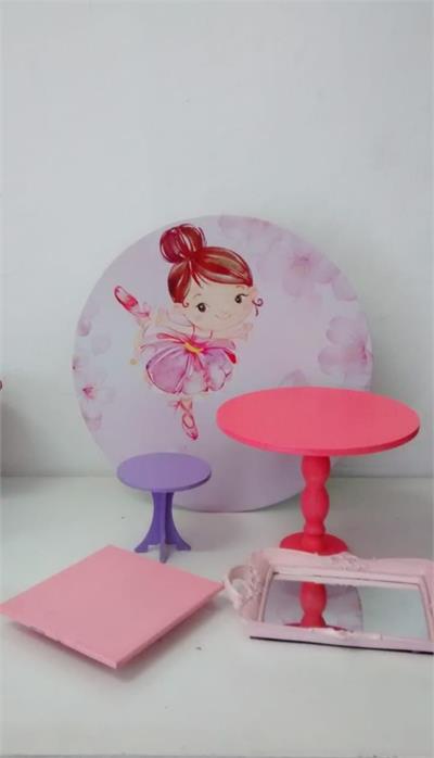 Kit Mini Decoração Bailarina - BELAARTEFESTASBH