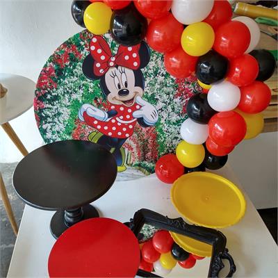 Pegue E Monte Mini Decoração Minnie Vermelha Jardim - BELAARTEFESTASBH