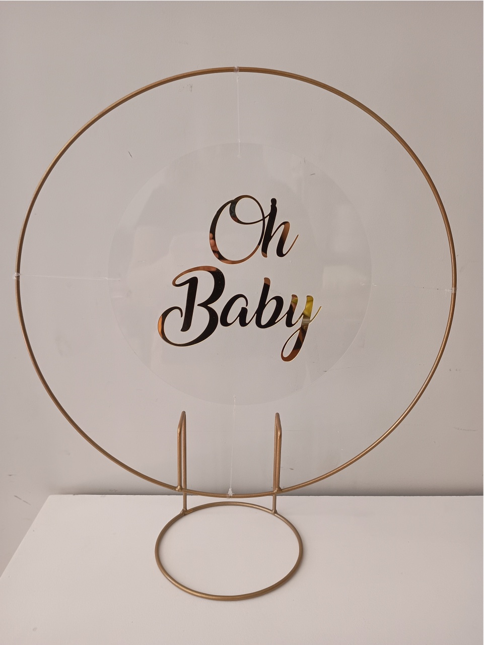 Estrutura 50Cm Acrílico Oh Baby - BELAARTECELEBRAÇÕESEPRESENTES