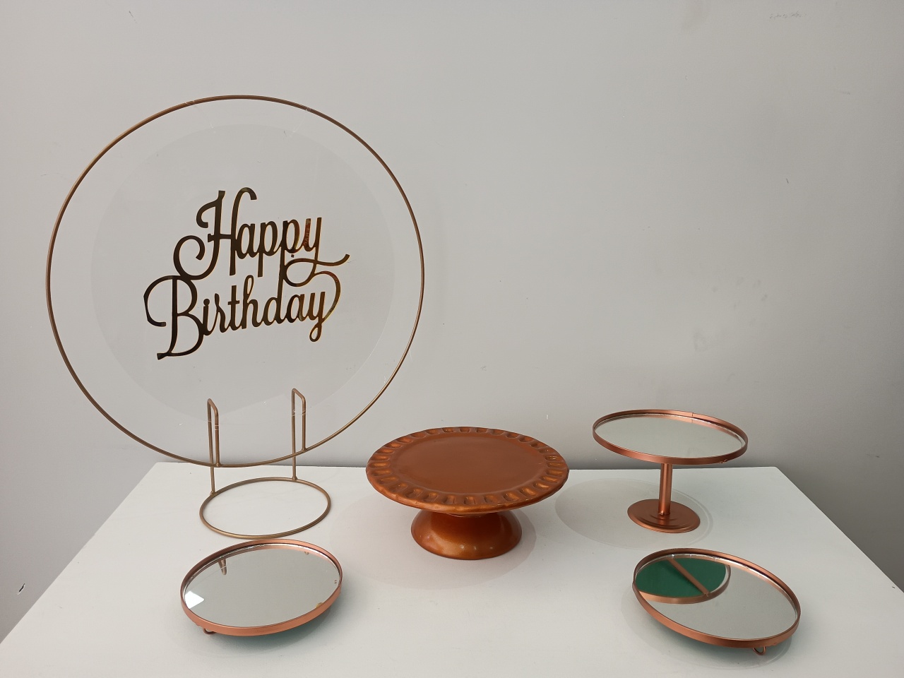 Kit Mini Happy Birthday Acrílico Rose - BELAARTEFESTASBH