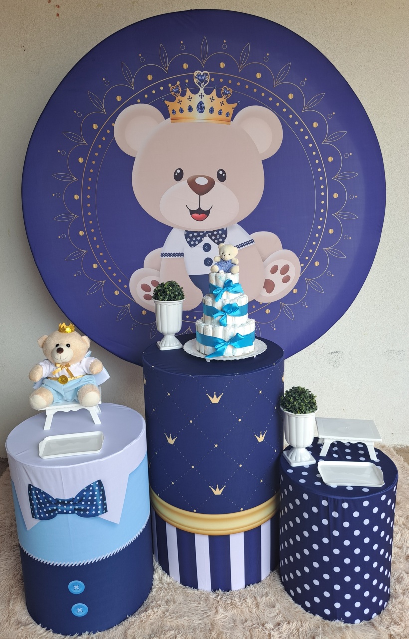 Urso Príncipe Kit 2 Com Bolo E Urso - festafacil