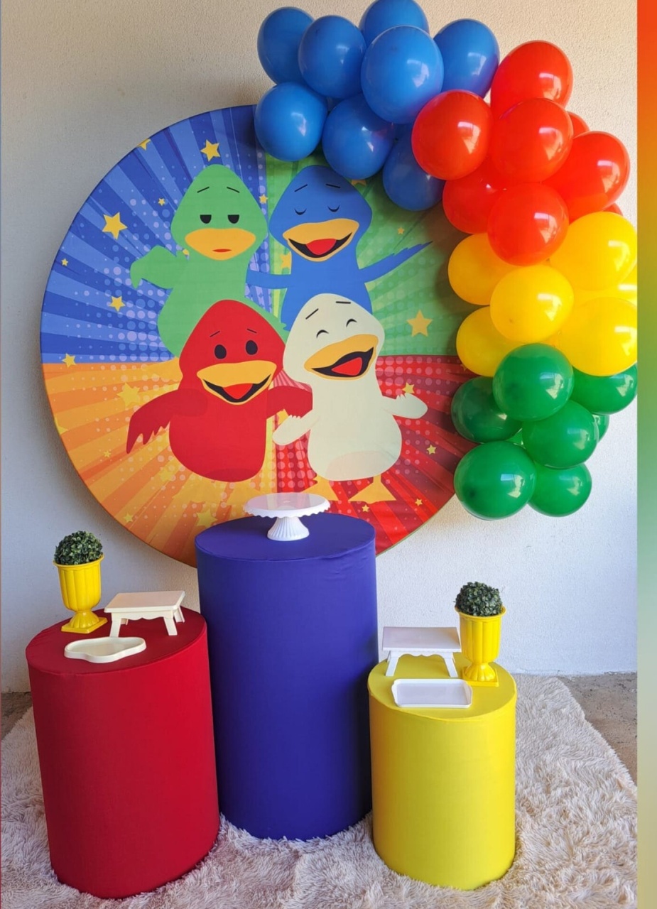 Patinhos Kit 2 Com Balões  - festafacil