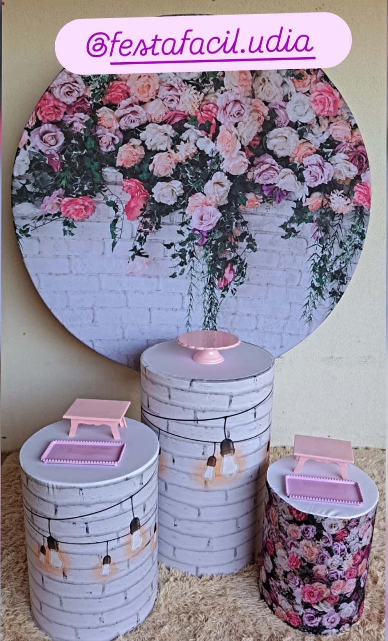 Mural de Rosas Kit 1 - festafacil