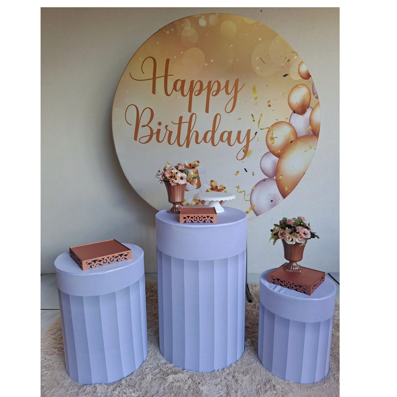 Happy Birthday (Branco) Kit 2 - festafacil