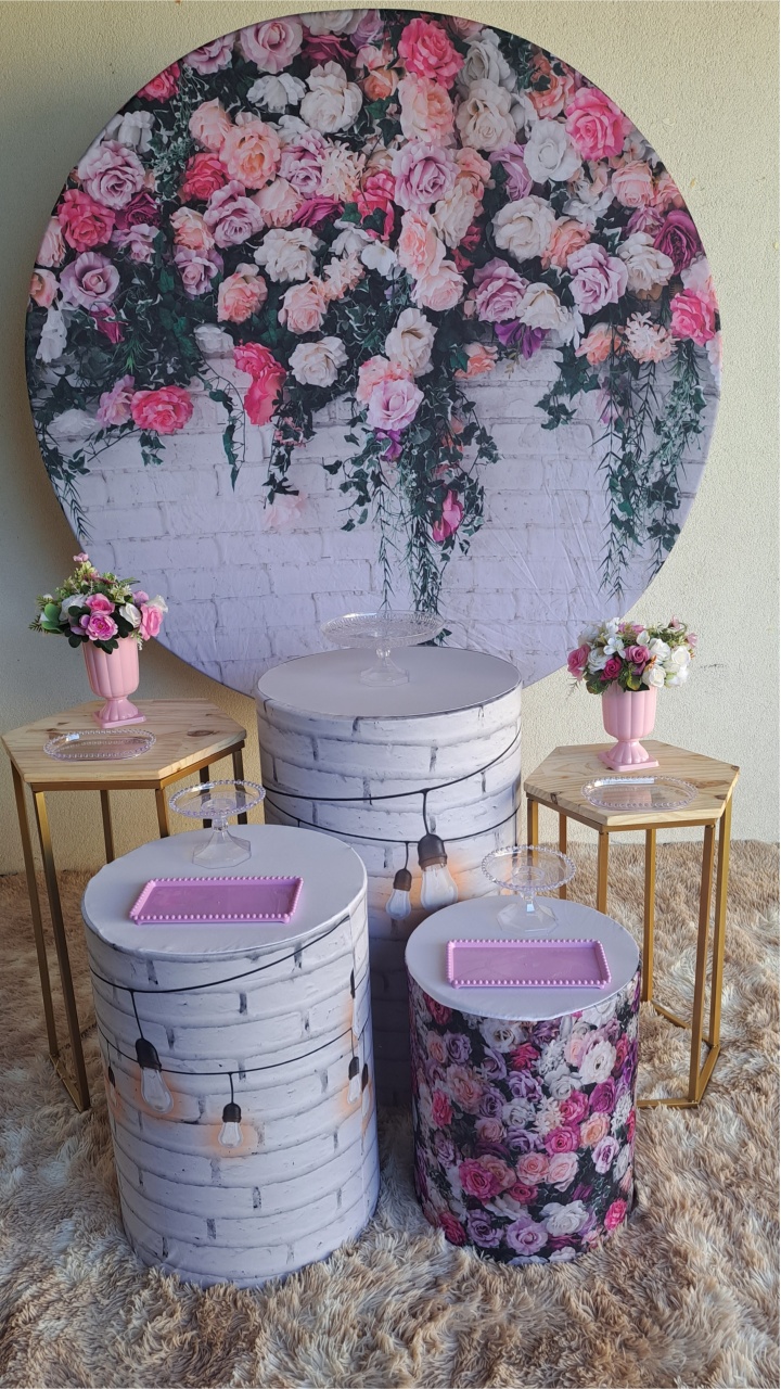 Mural de Rosas Kit 3 - festafacil