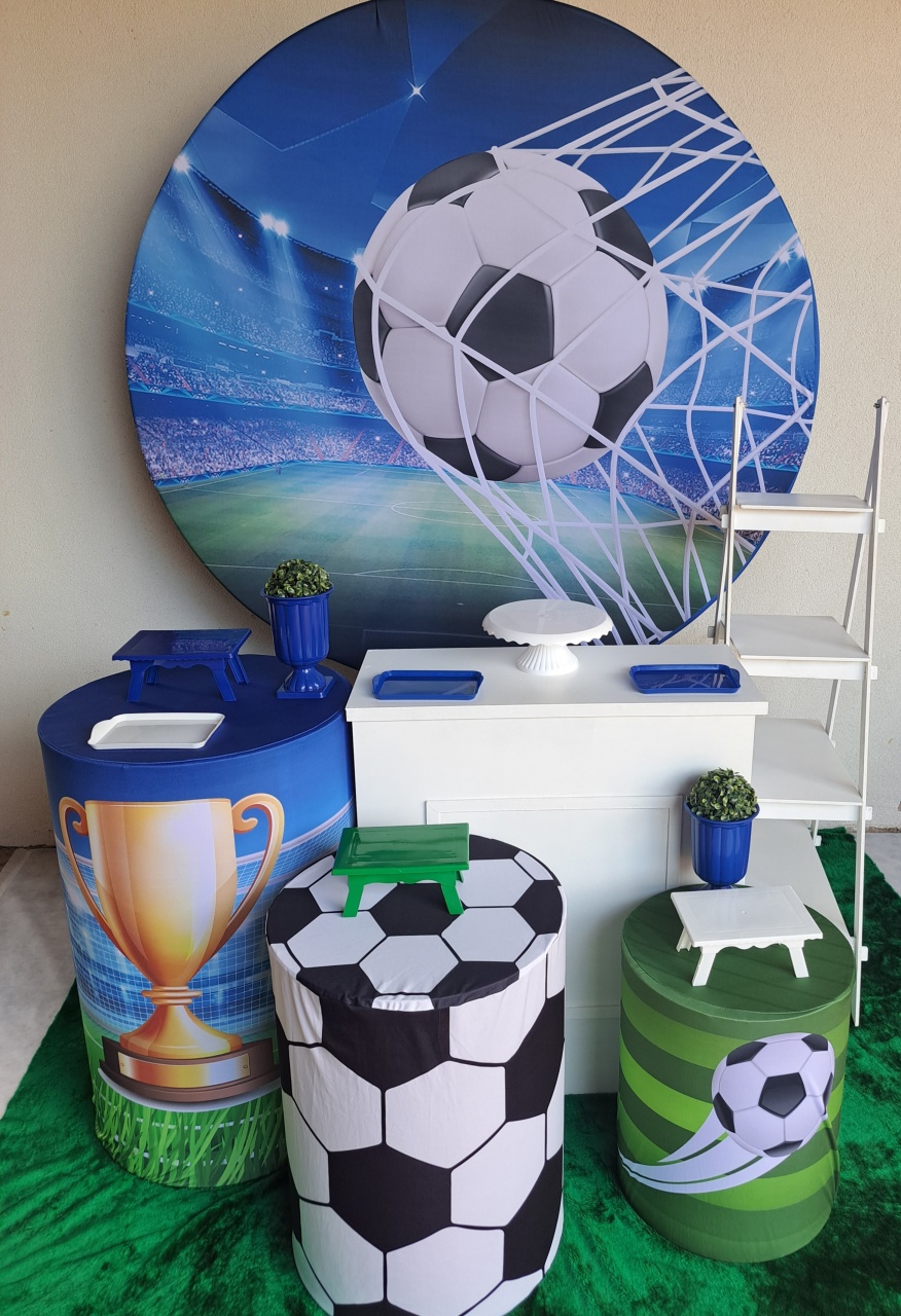 Futebol  Kit 3 Com Escadinha  - festafacil