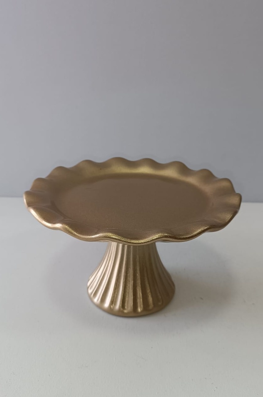 Suporte Doces Babado P Dourado - Mabelly Festas