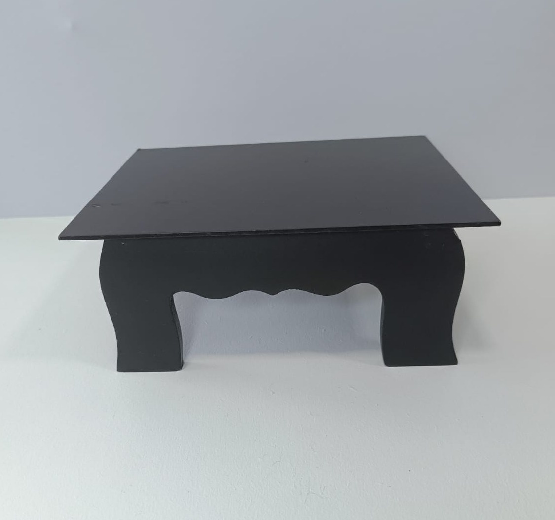 Suporte Elevação Quadrado Preto - Mabelly Festas