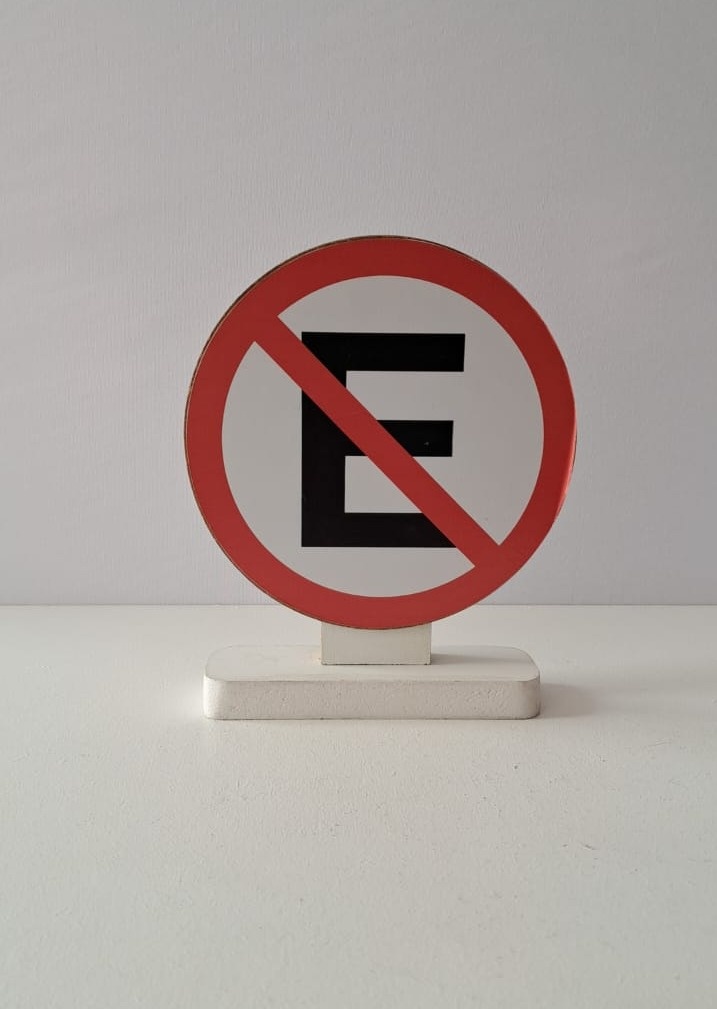 Placa Sinalização Proibida Estacionar  - Mabelly Festas