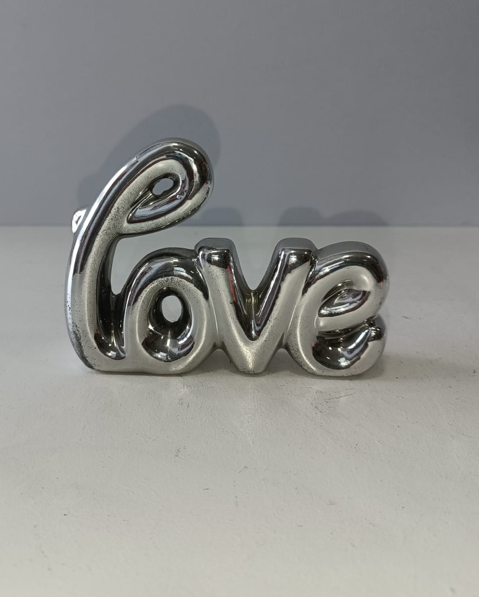Palavra Decorativa Love Prata  - Mabelly Festas