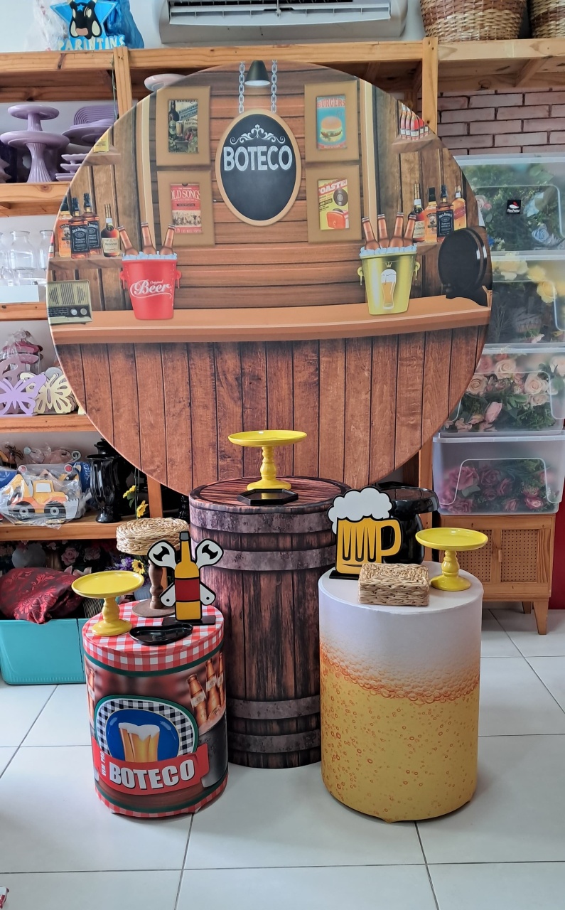 Kit Pm Boteco Redondo - Mabelly Festas