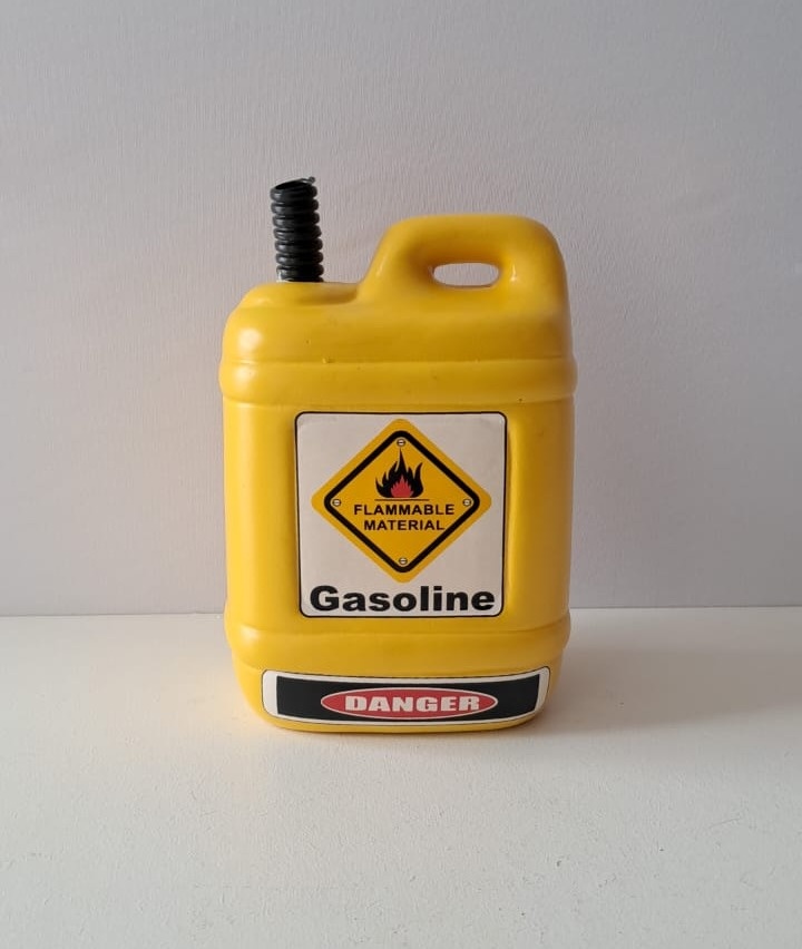Galão de Gasolina Amarelo de Mesa  - Mabelly Festas