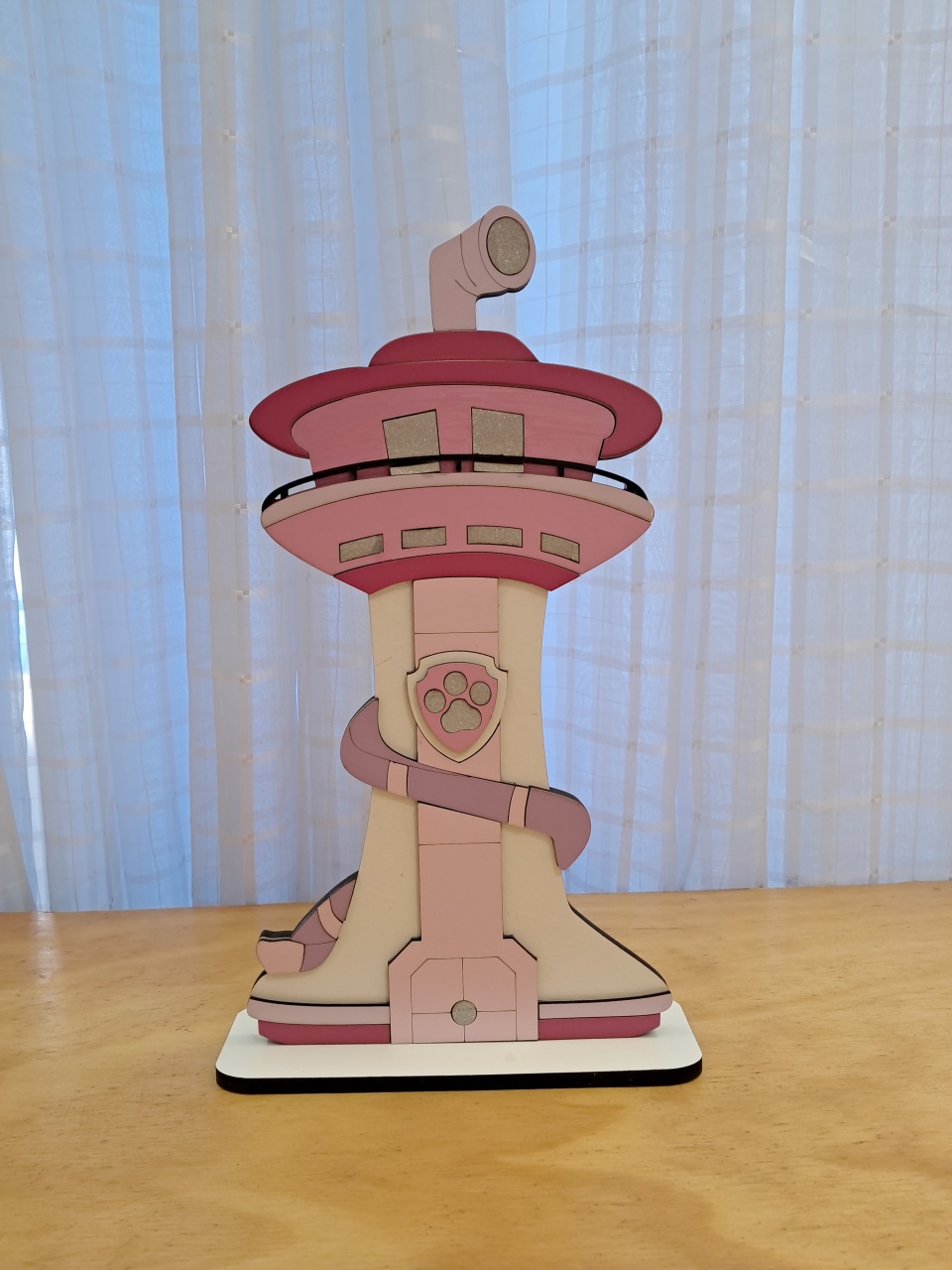 Display Torre Patrulha Canina Rosa - Mabelly Festas