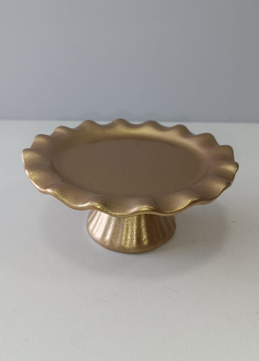 Suporte Doces Babado Pp Dourado  - Mabelly Festas