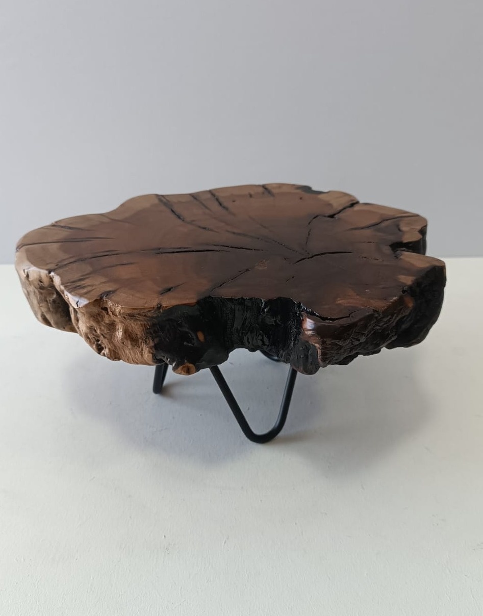 Suporte Tronco Madeira M Com Pé  - Mabelly Festas