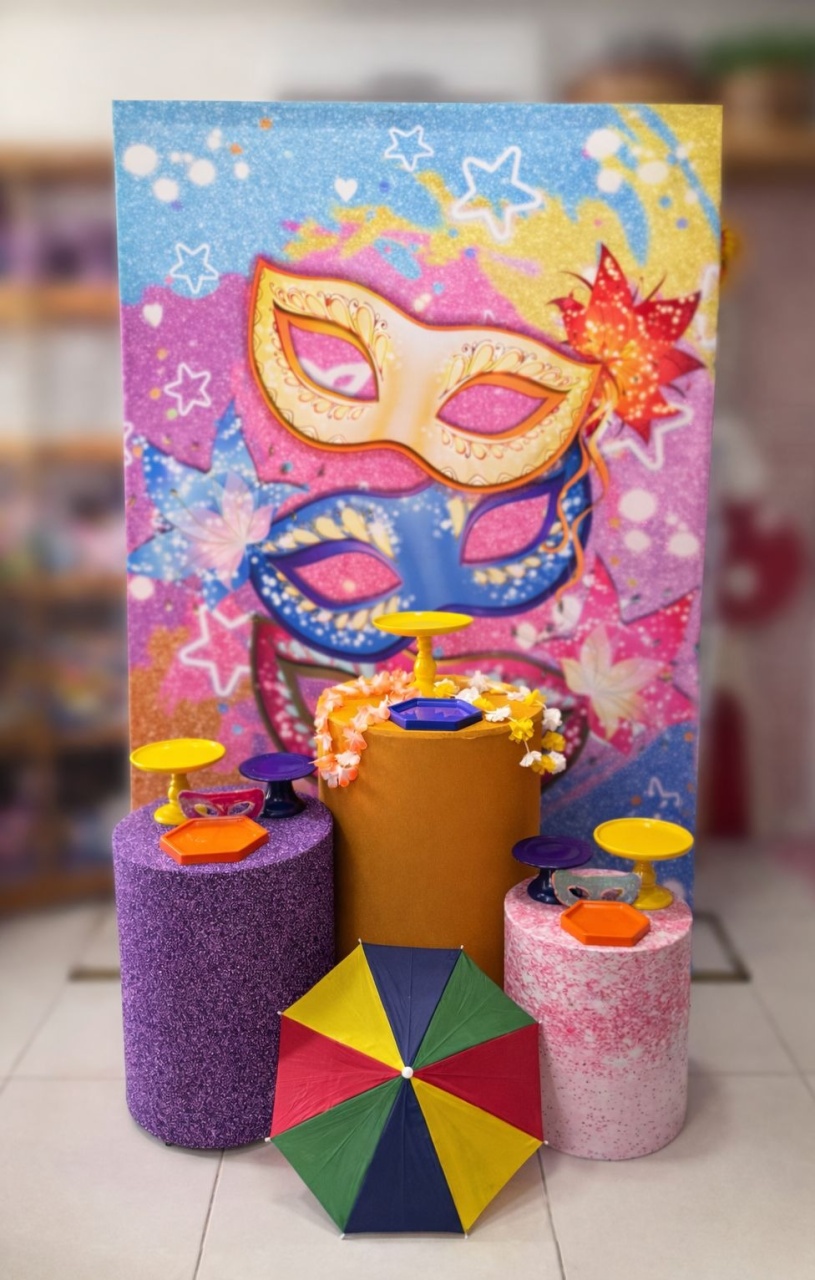 Kit Pm Carnaval Máscara Retangular  - Mabelly Festas