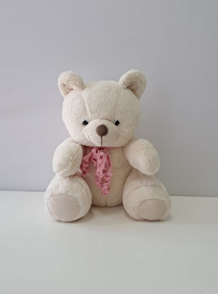 Urso Pelúcia Claro P - Mabelly Festas
