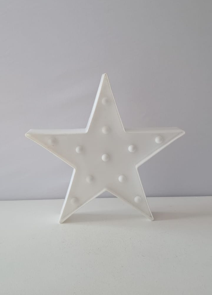 Estrela Led Mesa Branca  - Mabelly Festas