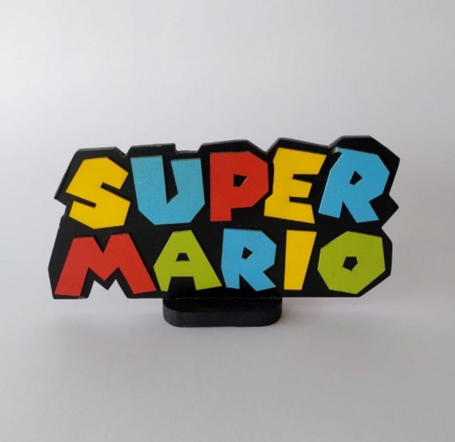 Placa Super Mario Mesa - Mabelly Festas