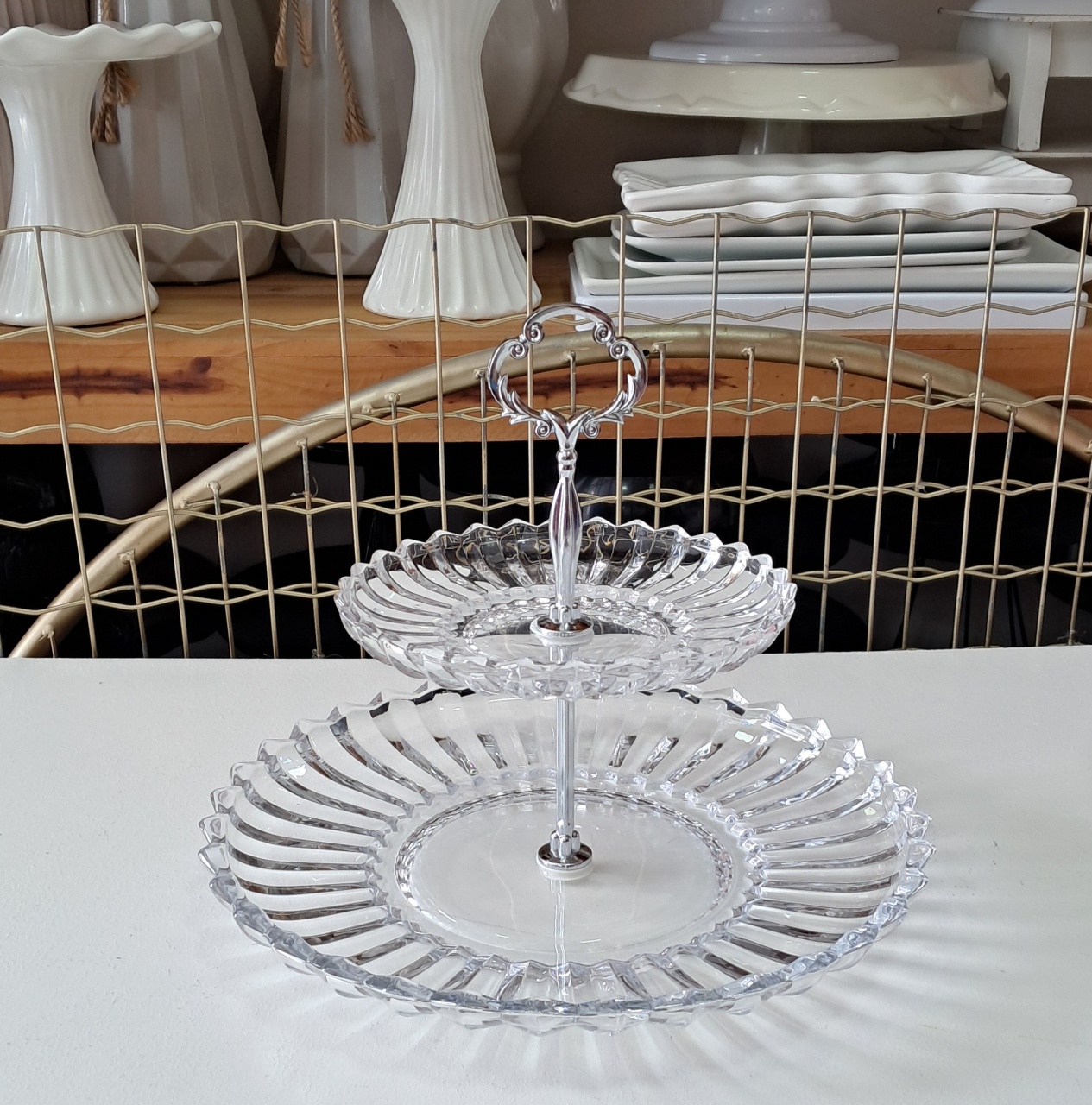 Suporte Cristal Duplo  - Mabelly Festas
