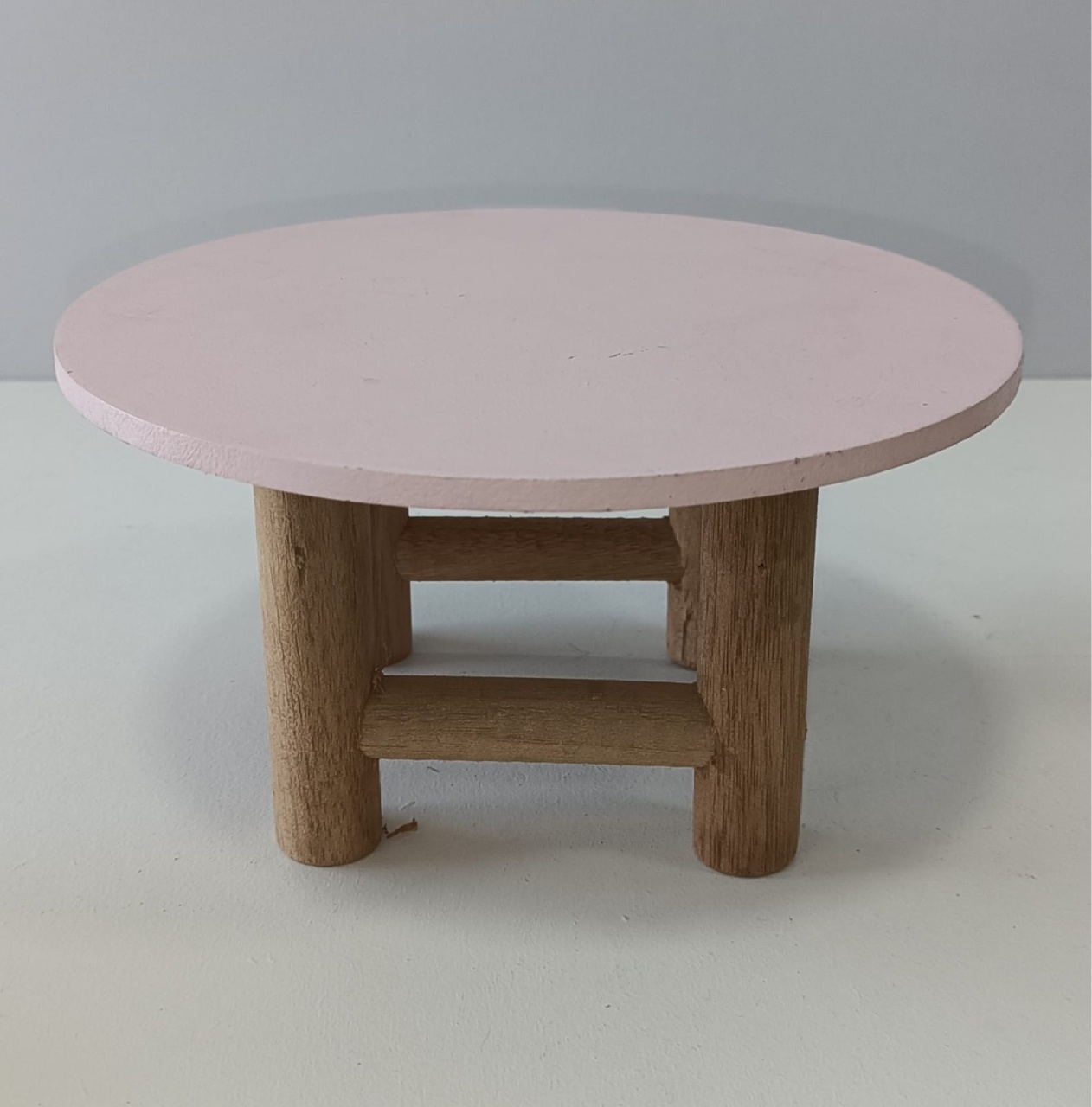 Suporte Redondo Mdf Rosa Claro - Mabelly Festas