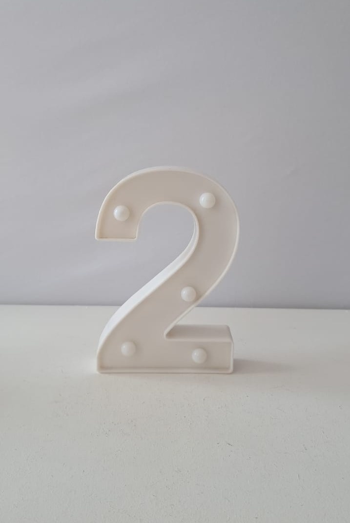 Numero Led 2 Mesa   - Mabelly Festas