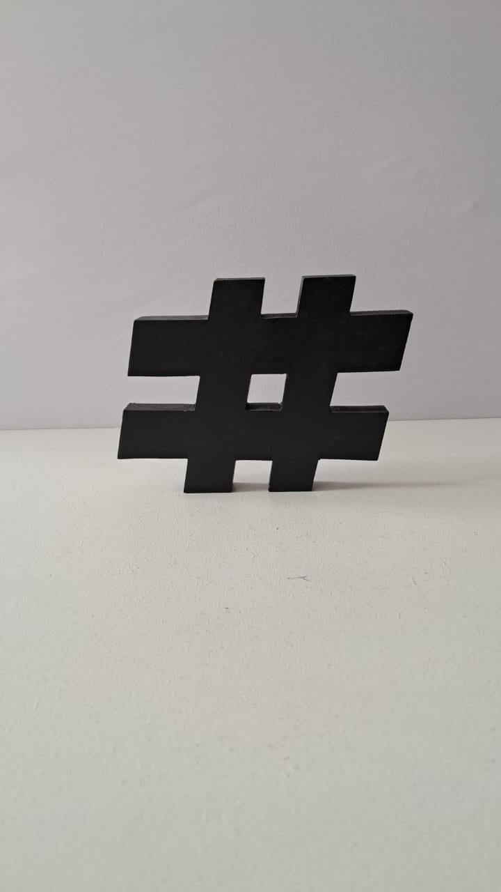 Símbolo Hashtag Preto - Mabelly Festas
