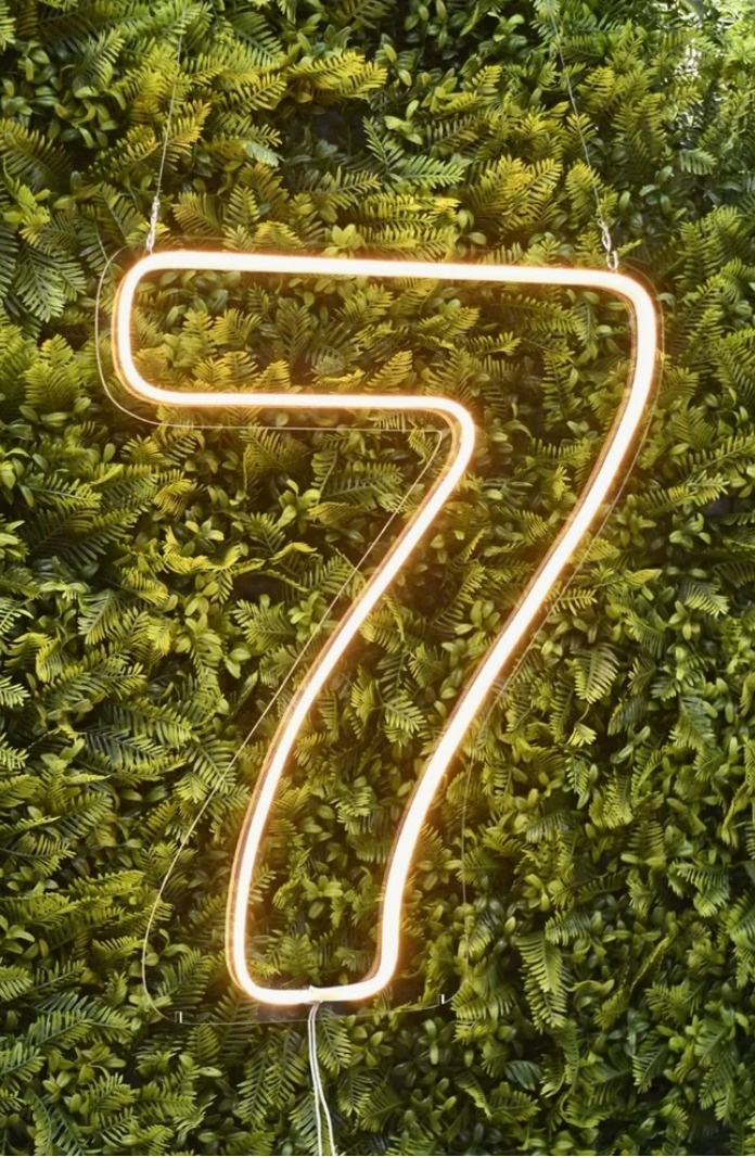 Numeral 7 de Led  - Mabelly Festas
