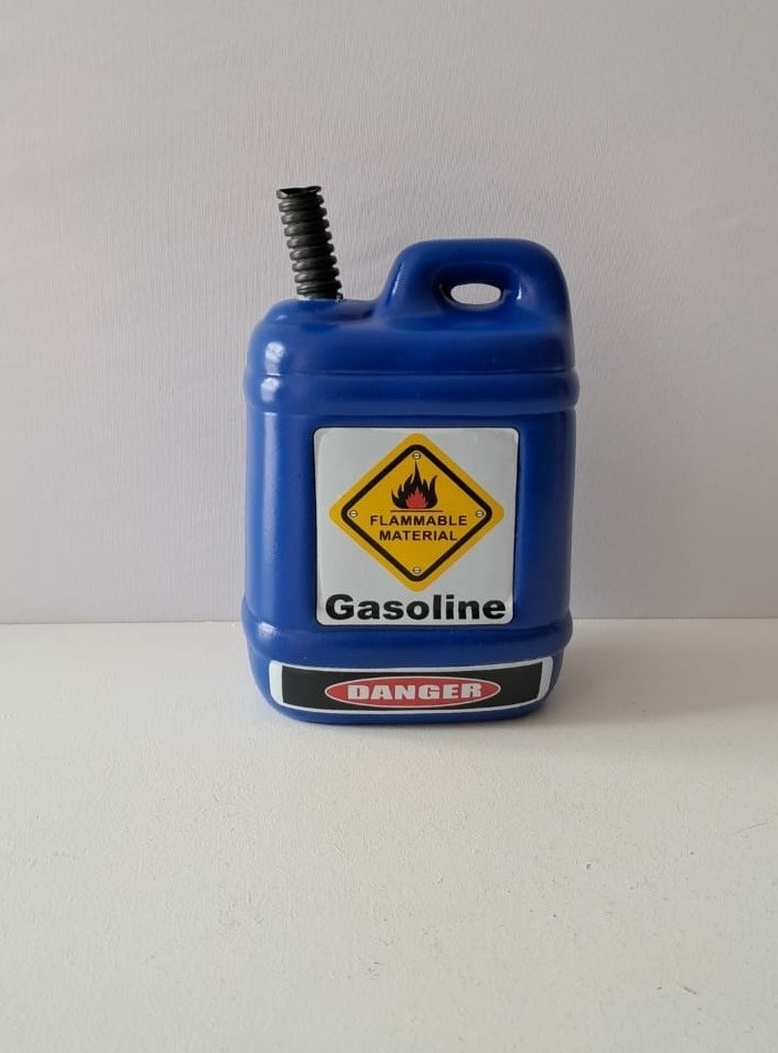 Galão de Gasolina Azul de Mesa  - Mabelly Festas
